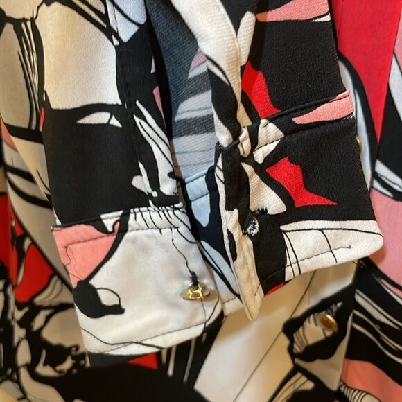 Dana BUCHMAN Paisley Boho 70s Top Button down long sleeve size 3X - Picture 5 of 16